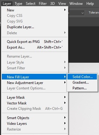 add a solid color layer