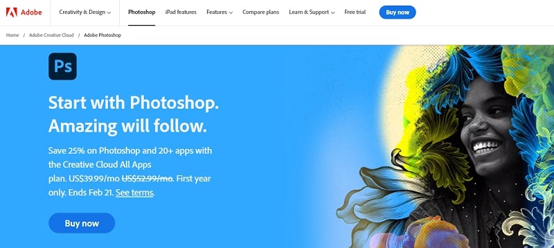 Adobe Photoshop - Best for skilled and veteran photographers