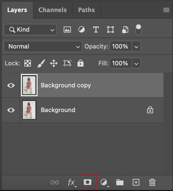 Apply a mask to the subject