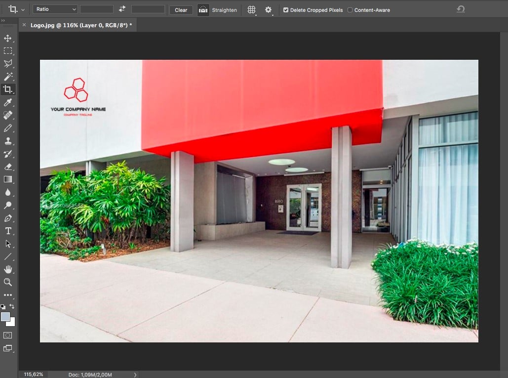 Apply the logo on practice