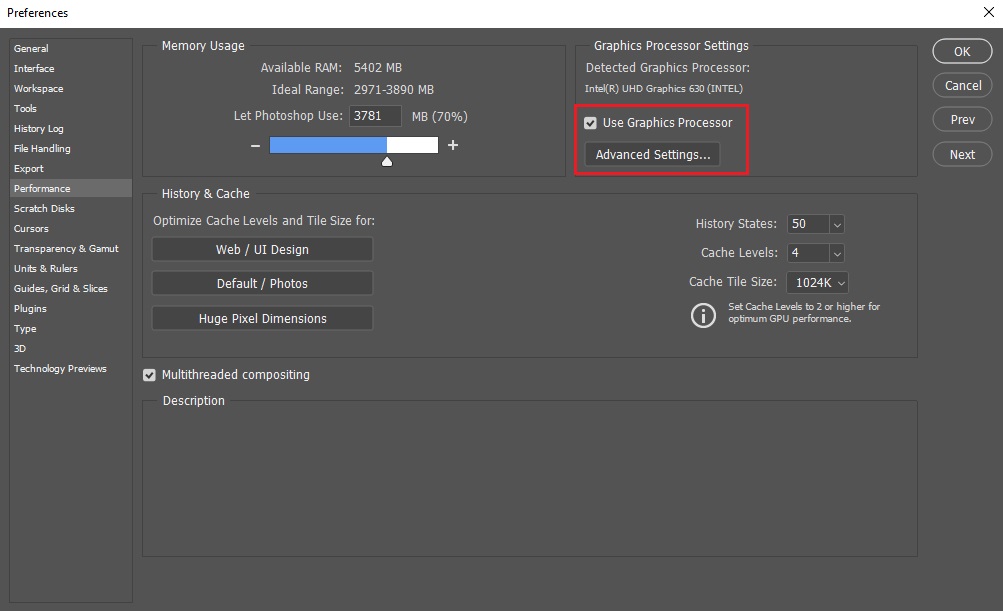 Click the Advanced Settings