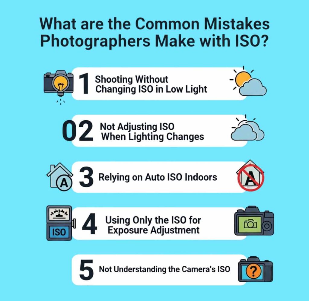 Common Mistakes Photographers Make with ISO - Infographic