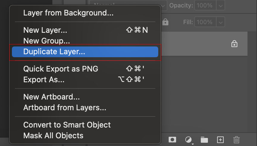 Duplicate the background layer