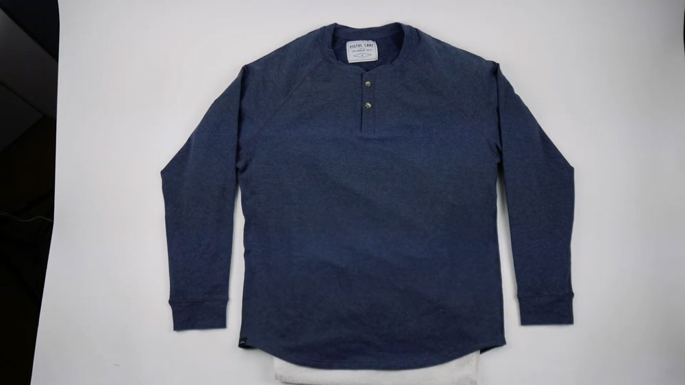 Flat lay clothing photography