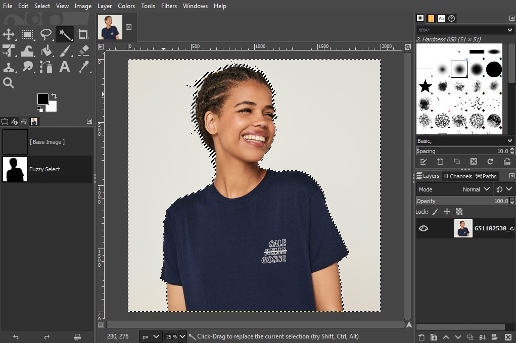 Remove White Background by GIMP