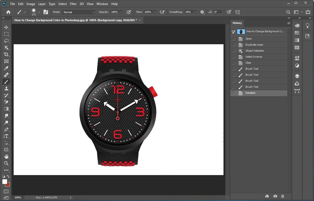How to Change Background Color in Photoshop using Object Selection tool - step 9