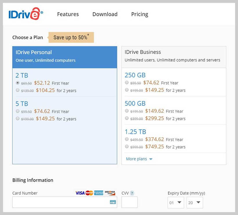 idrive - Payment Method