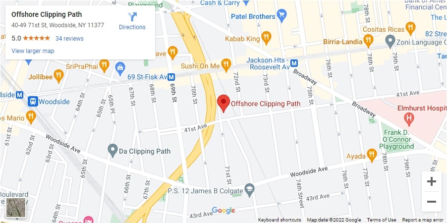 offshore clipping path location in woodside, new york