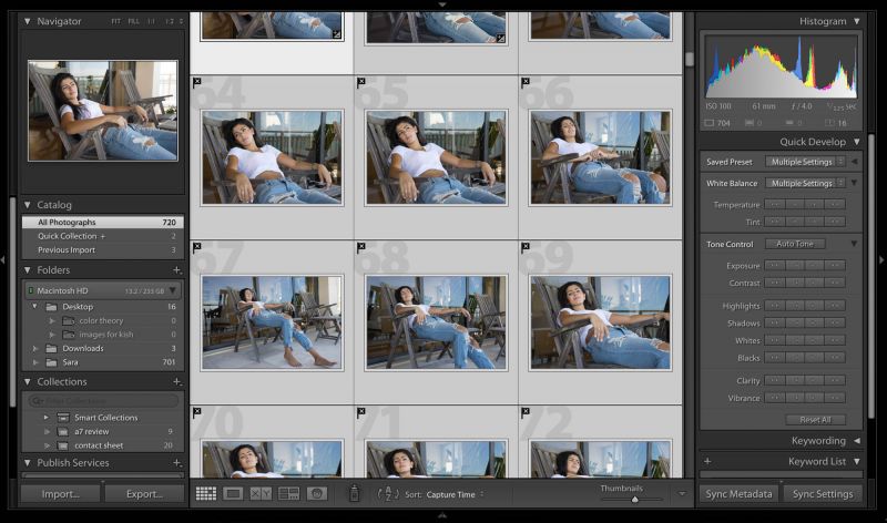 photo culling in Adobe Lightroom