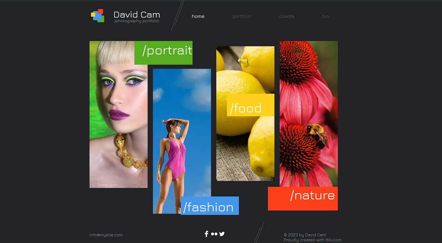 Photography portfolio website