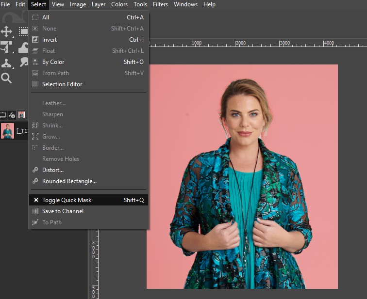 Quick Mask Toggle off