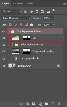 The sky replacement result