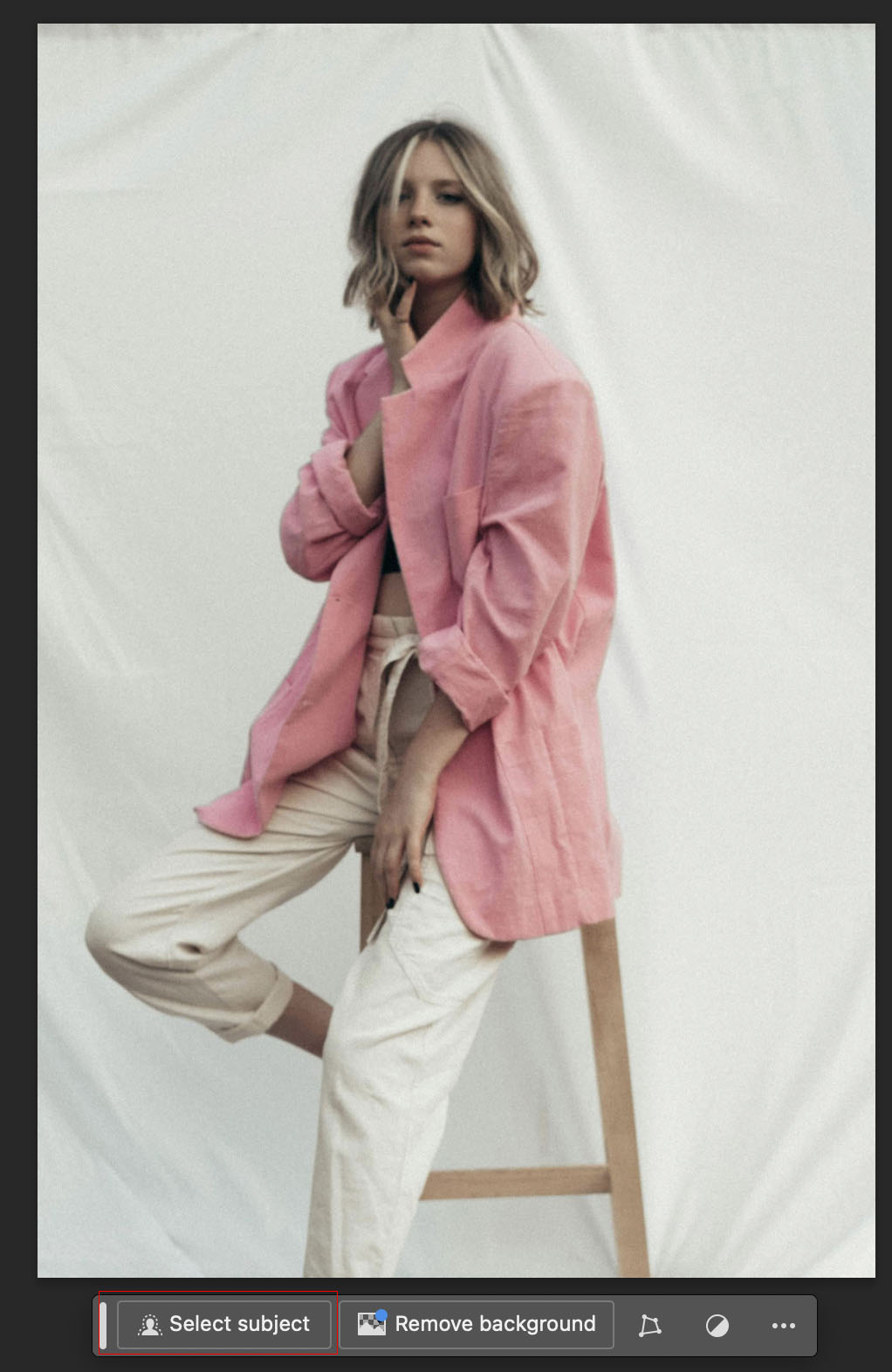 Use the selection tool