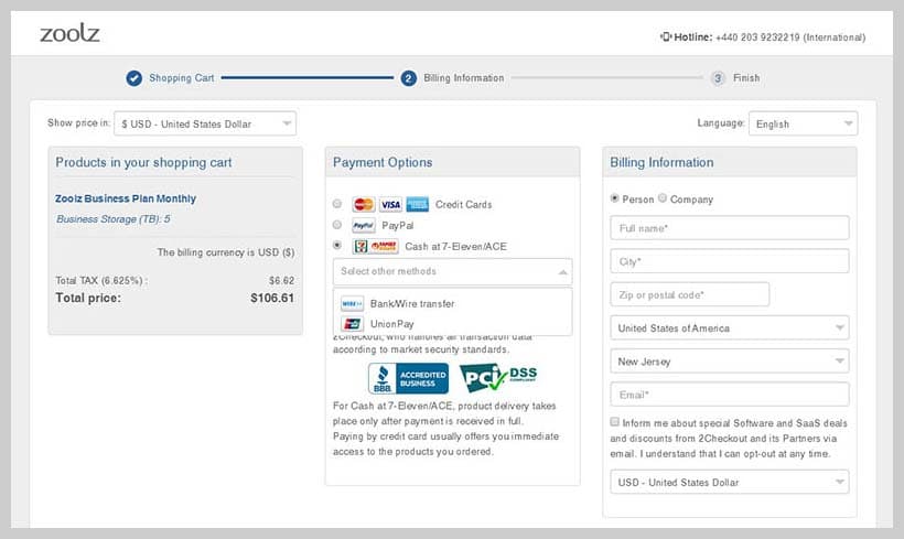 zoolz - Payment Method