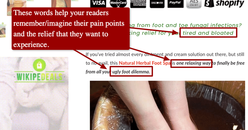 Use emotion-evoking words that paint a mental picture