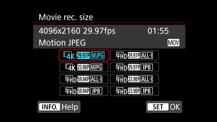 DCI Level Movie Shooting