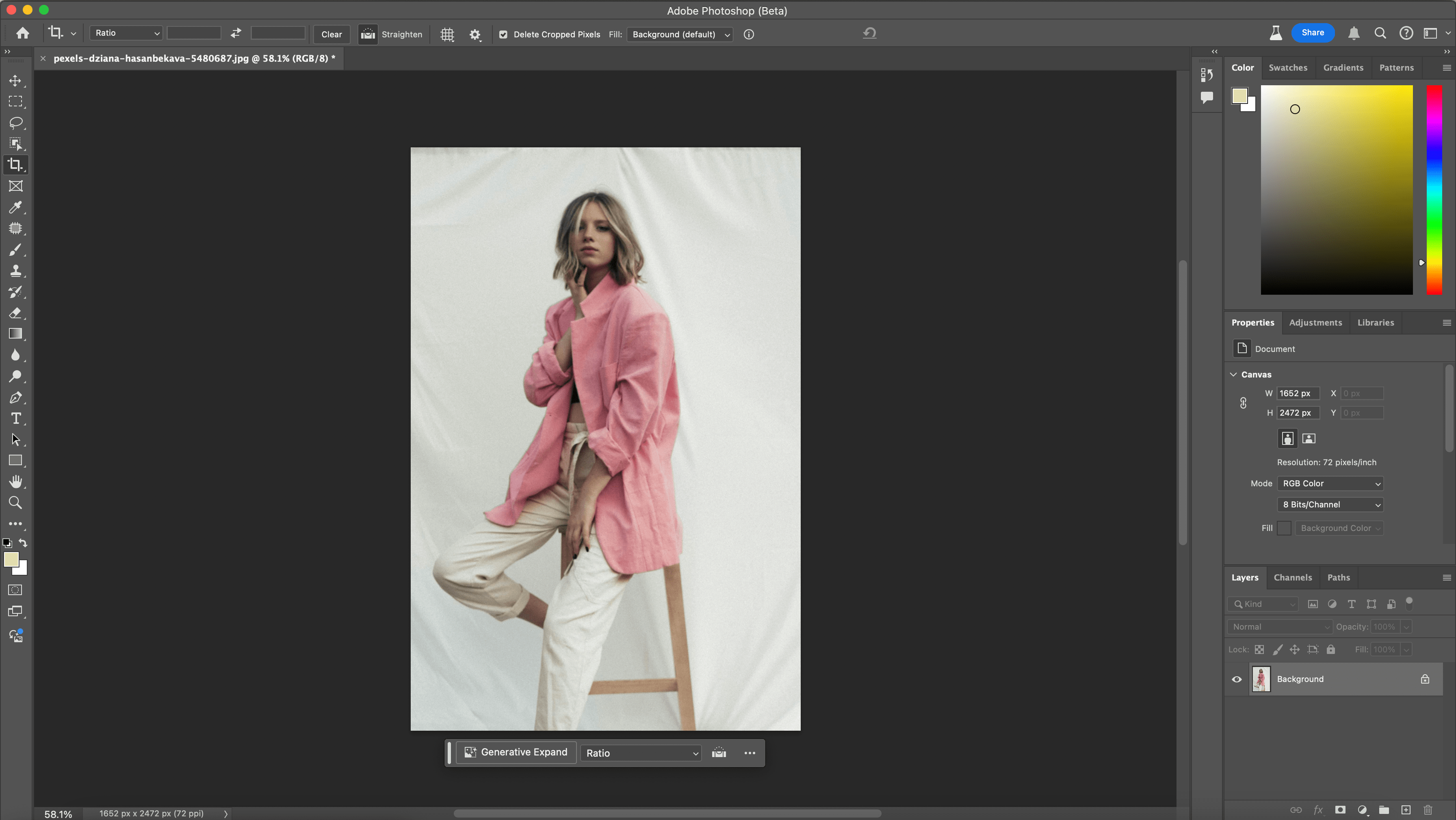 Open your image in photoshop