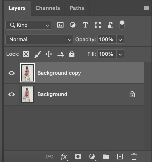 Select background copy