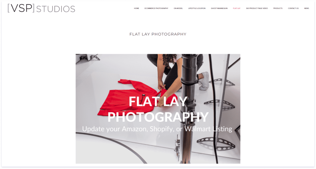 VSP studios flat lay photography