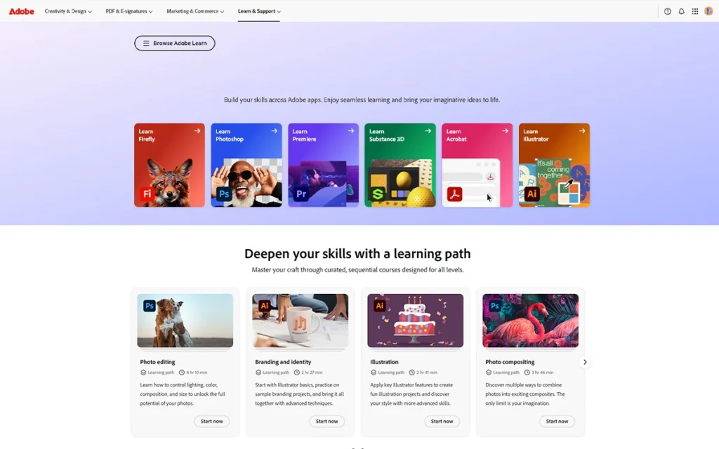 Adobe learn