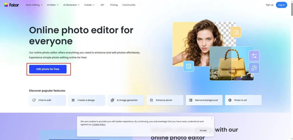 Choose your editing tool and upload your photo